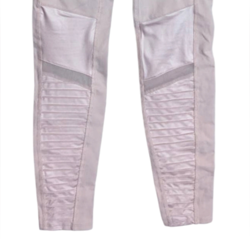 Alo Yoga High Waist Moto Legging in Lavender Beige Light Purple - Pink Small - Picture 7 of 9